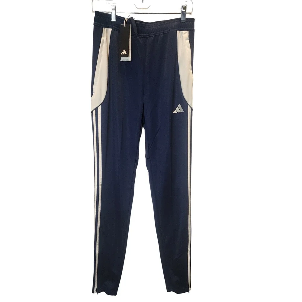 Adidas ST2 Tiro24 Mens Team Navy Blue Soccer Football Pants Joggers‎ Athletic  L
